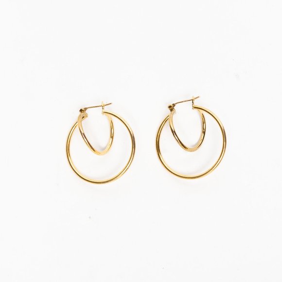 VTG Napier Gold Minimalist Hoops - Picture 1 of 6